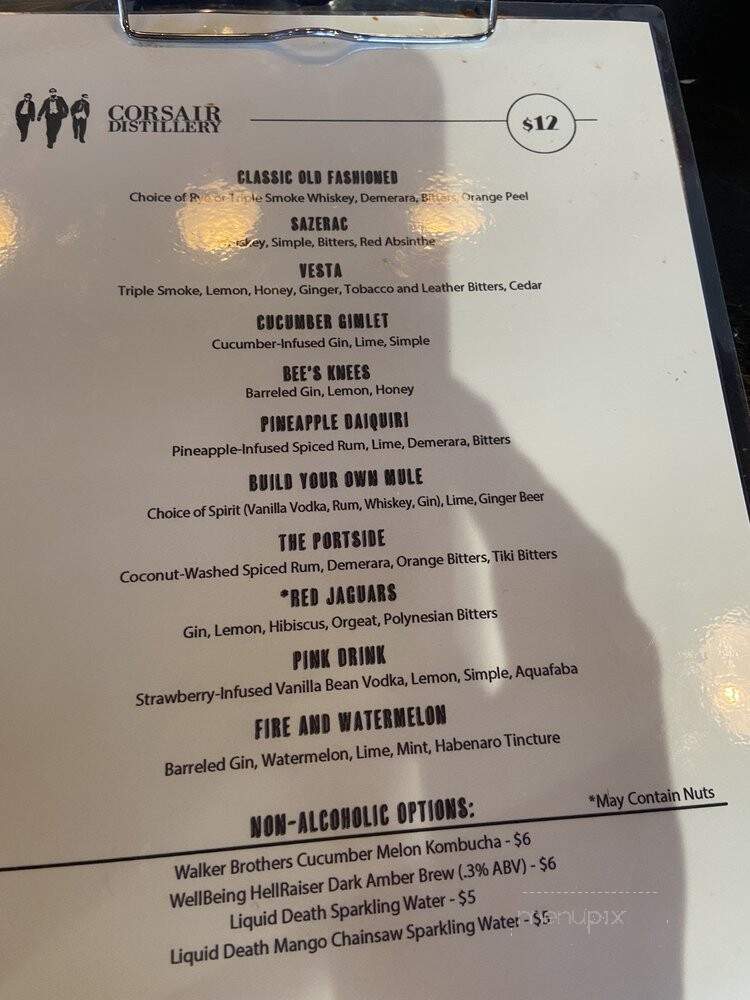Corsair Artisan Distillery Taproom - Nashville, TN menu_pic