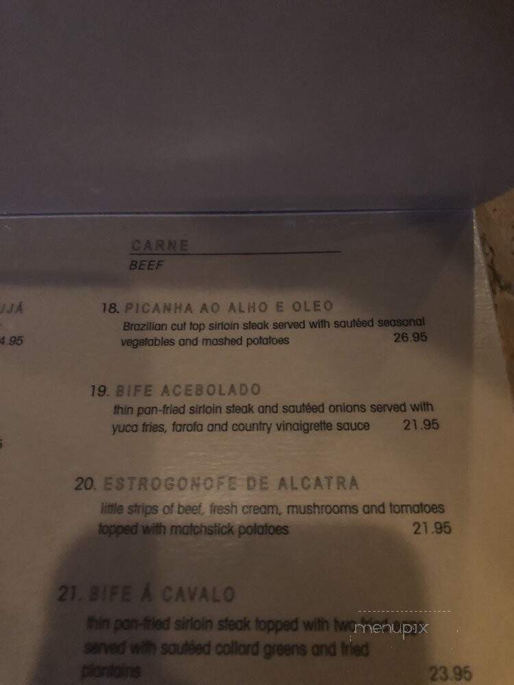 Samba Montclair - Montclair, NJ menu_pic