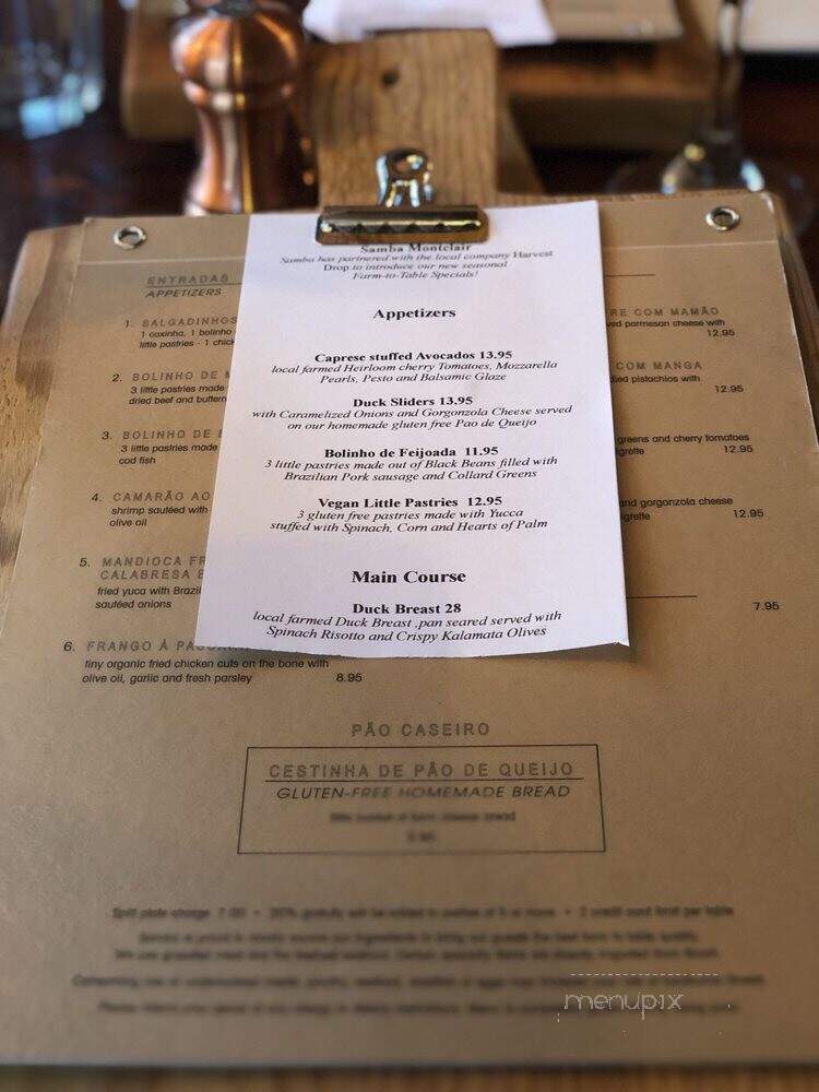 Samba Montclair - Montclair, NJ menu_pic