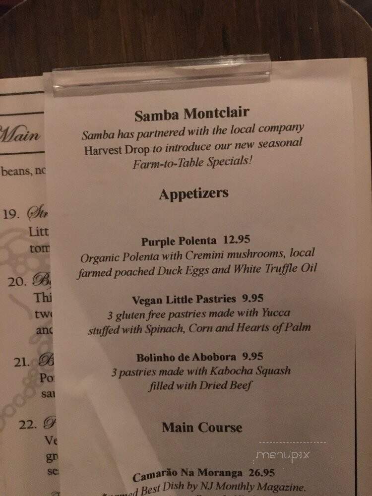 Samba Montclair - Montclair, NJ menu_pic