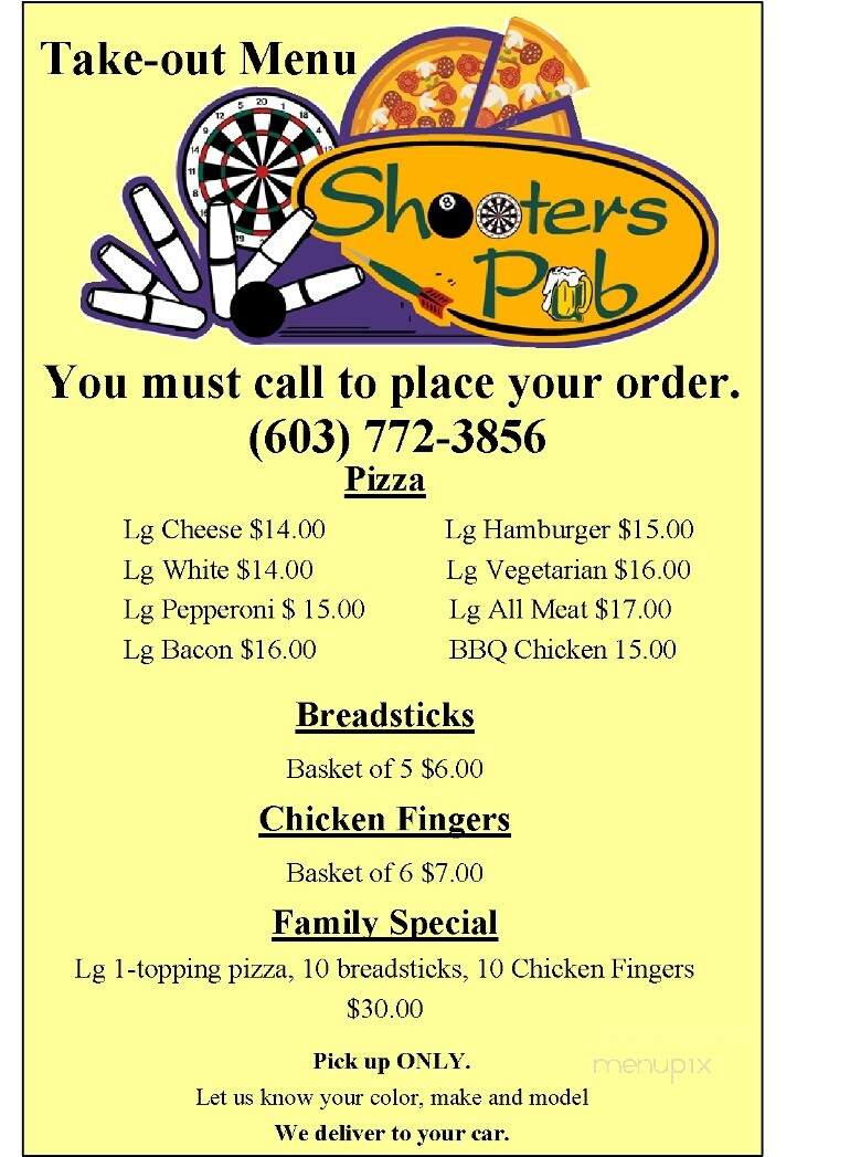 Shooter's Pub - Exeter, NH menu_pic