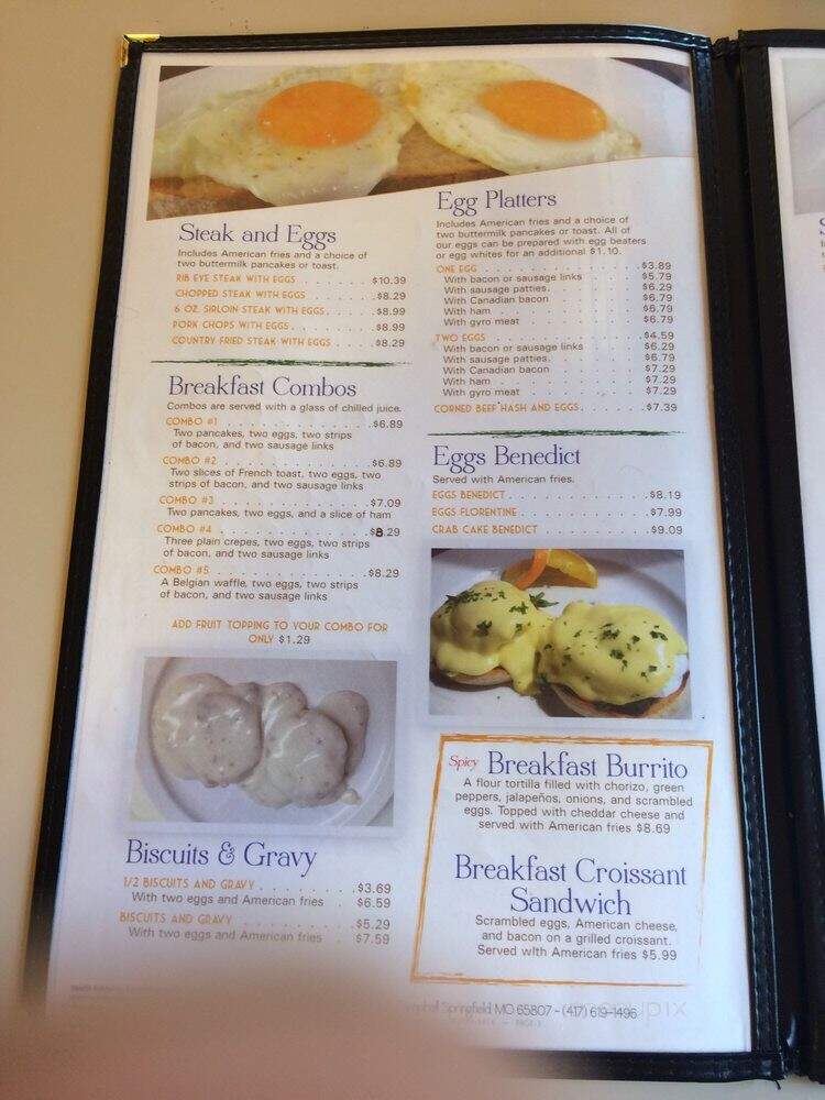 Chefo's pancake house - Kimberly, WI menu_pic