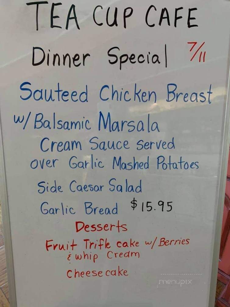 Tea Cup Cafe & Bakery - Challis, ID menu_pic