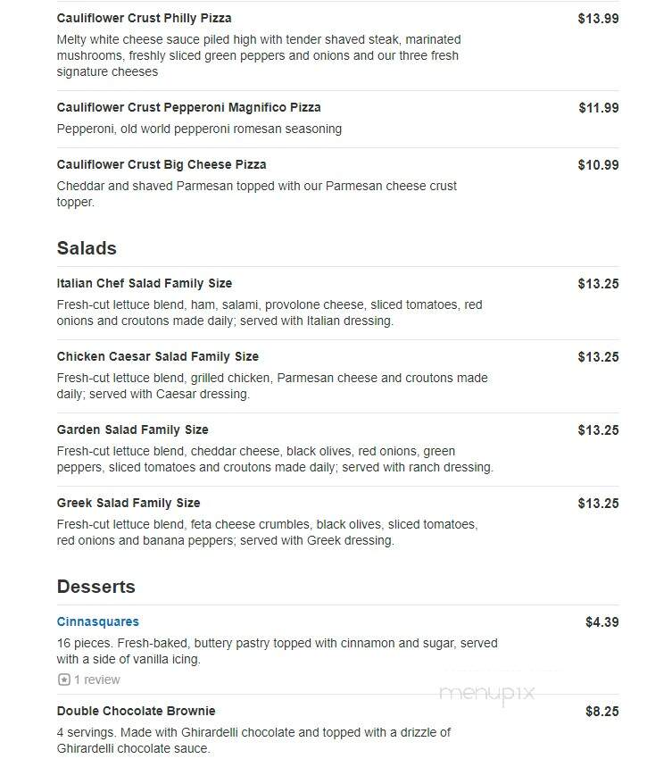 Marco's Pizza - Bedford, IN menu_pic