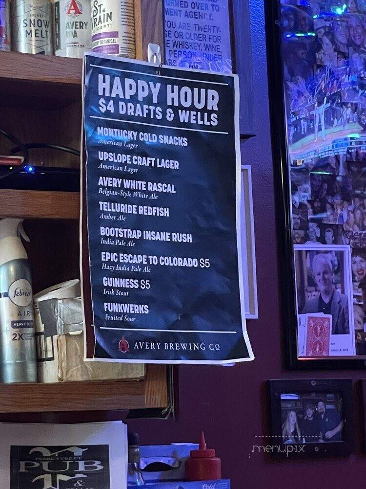 Pearl Street Pub and Cellar - Boulder, CO menu_pic