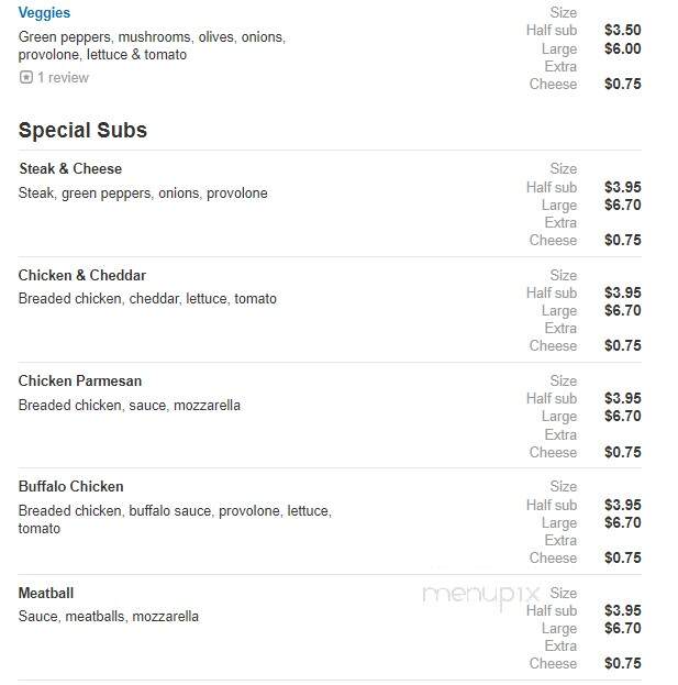 Porky's Pizzeria - Erie, PA menu_pic