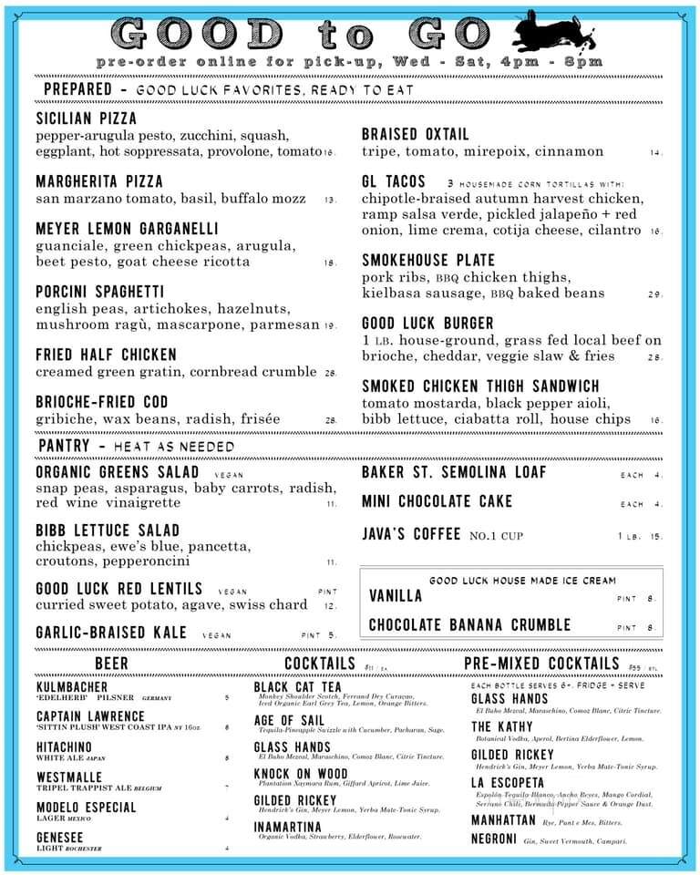 Good Luck - Rochester, NY menu_pic