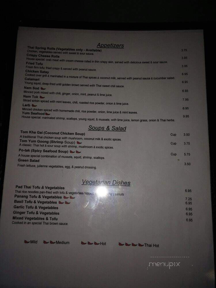 Thai Palace - Sevierville, TN menu_pic
