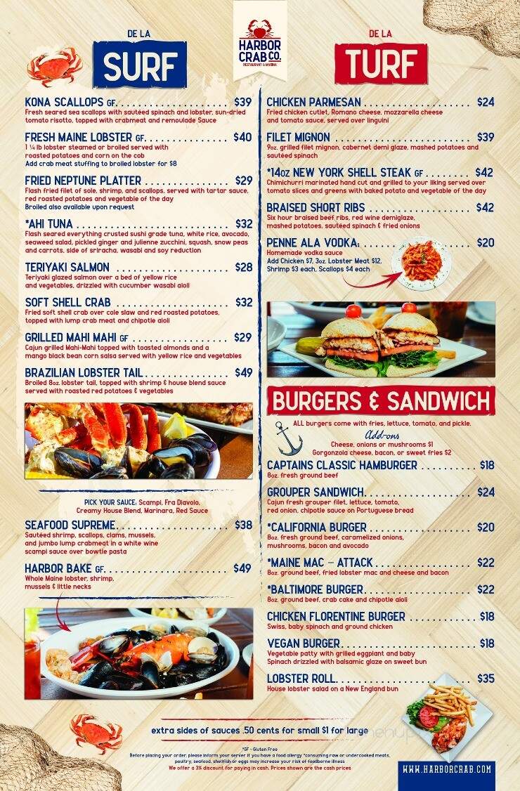 Harbor Crab Co - Patchogue, NY menu_pic
