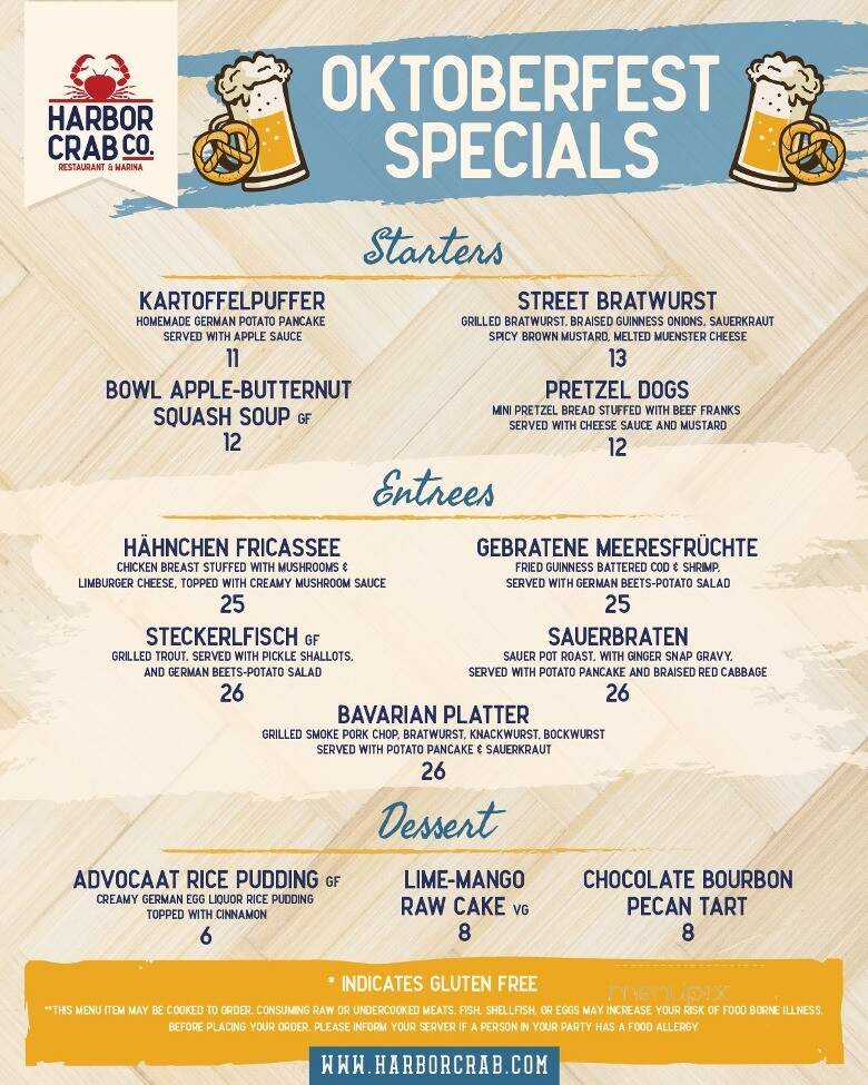 Harbor Crab Co - Patchogue, NY menu_pic