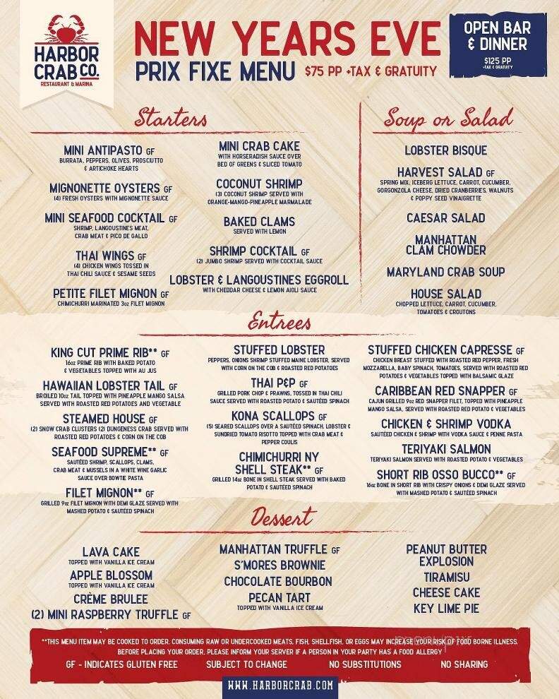 Harbor Crab Co - Patchogue, NY menu_pic