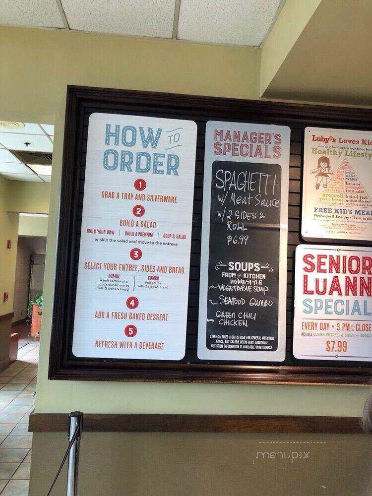 Luby's Cafeteria - Plano, TX menu_pic