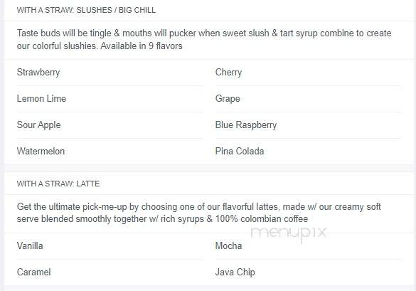 Chiller's Ice Cream - Sellersburg, IN menu_pic