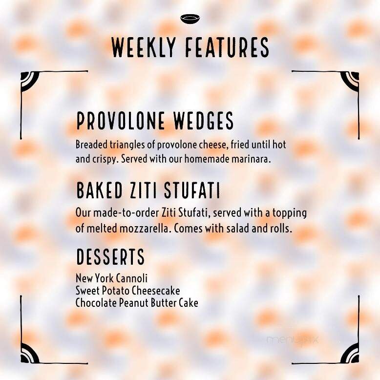 DellaVentura's Restaurant and Pizzeria - Greer, SC menu_pic