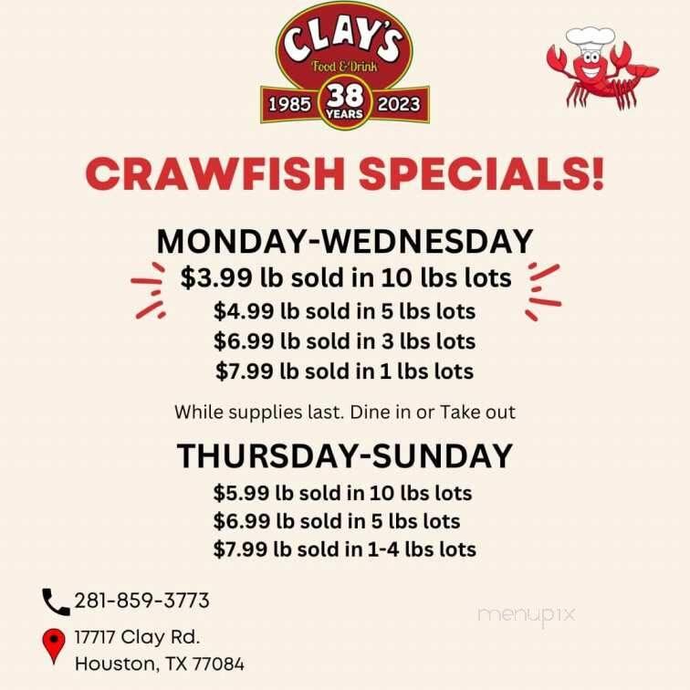 Clay's Restaurant - Houston, TX