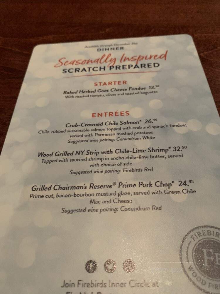 Firebirds Wood Fired Grill - Chandler, AZ menu_pic