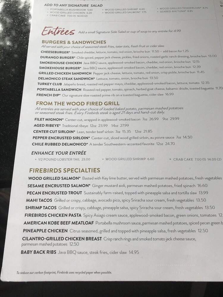 Firebirds Wood Fired Grill - Chandler, AZ menu_pic