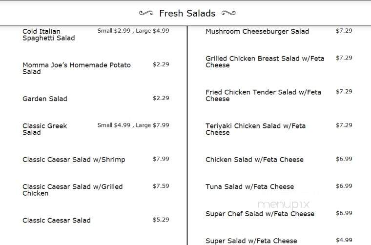 Big Joe's Subs - New Smyrna Beach, FL menu_pic