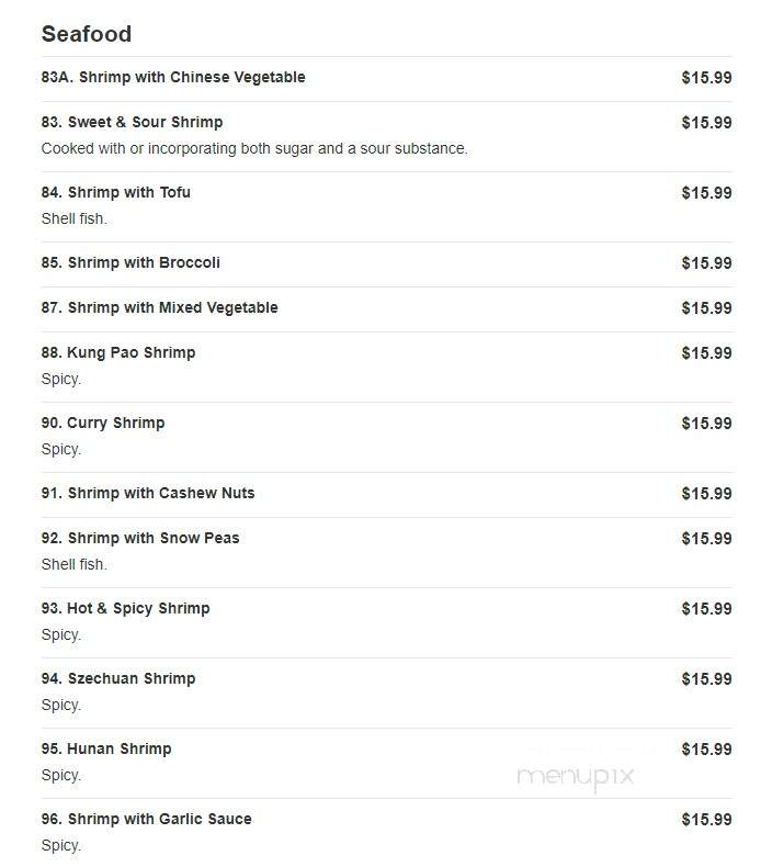 China Jade Chinese Restaurants - Venice, FL menu_pic