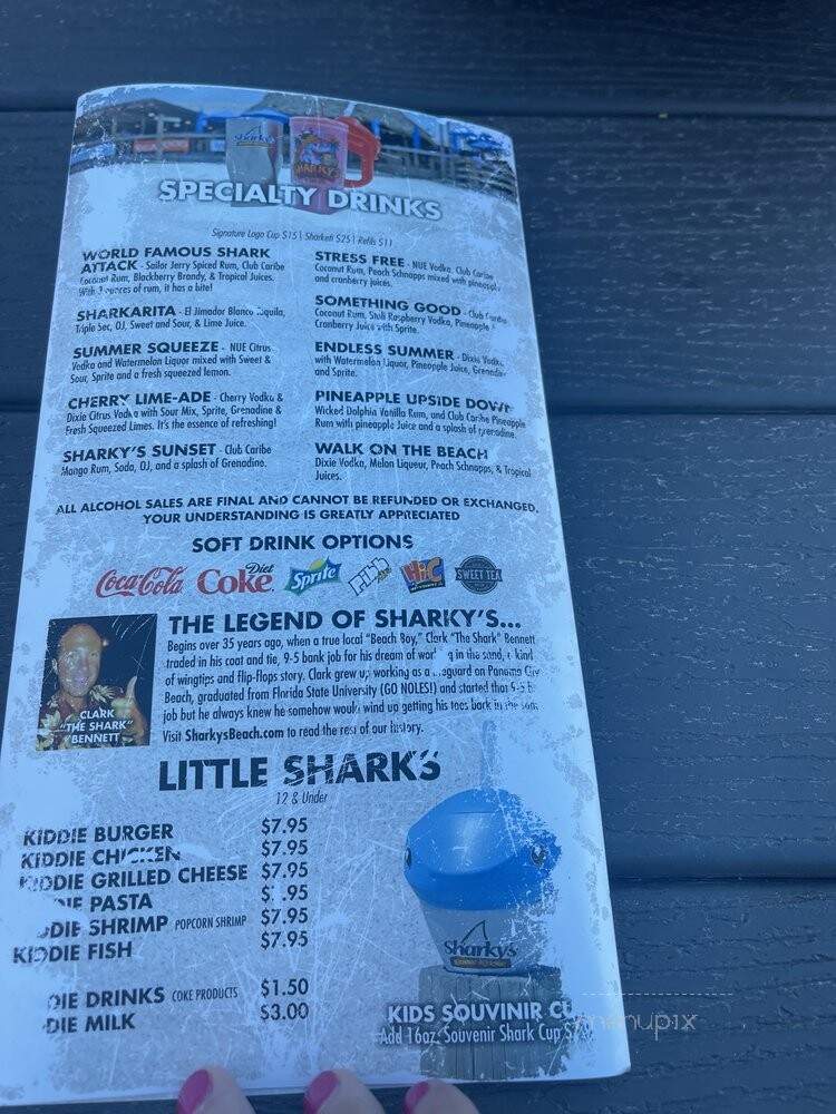 Sharky's Seafood Restaurant - Panama City, FL menu_pic