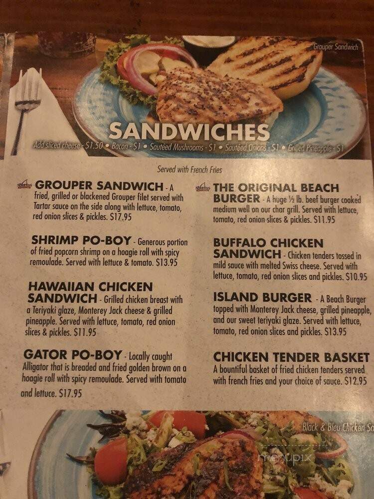 Sharky's Seafood Restaurant - Panama City, FL menu_pic