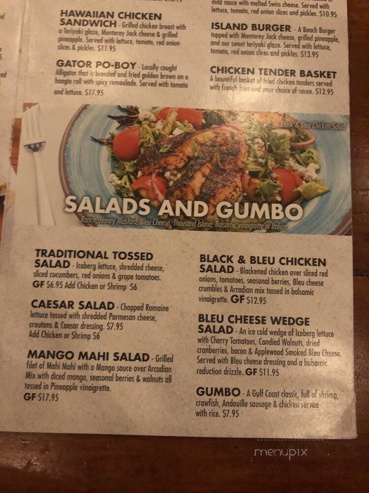 Sharky's Seafood Restaurant - Panama City, FL menu_pic