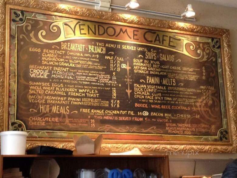 Vendome Cafe - Calgary, AB menu_pic