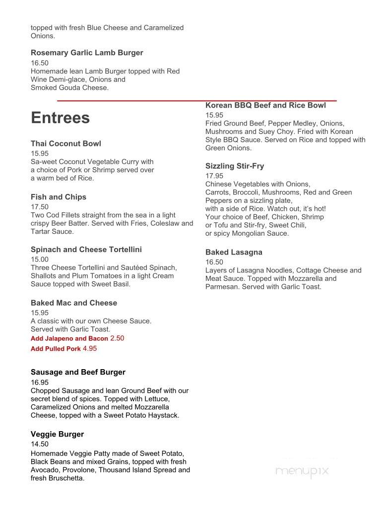 Fargos On Capilano - Edmonton, AB menu_pic