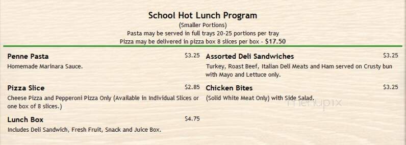 D'Amore Deli - Edmonton, AB menu_pic