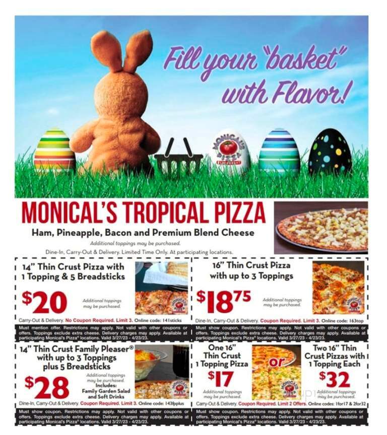 Monical's Pizza - Gilman, IL menu_pic