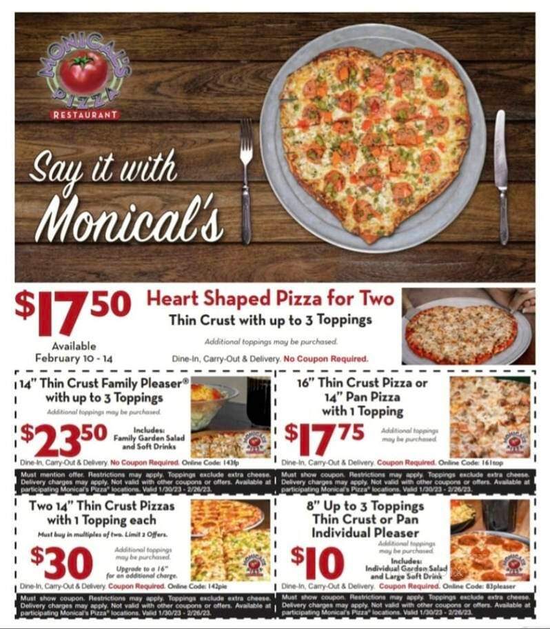 Monical's Pizza - Gilman, IL menu_pic