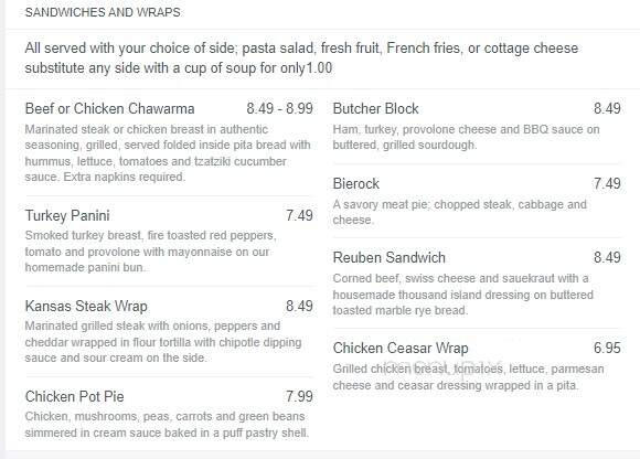 Piccadilly Cafeteria - Wichita, KS menu_pic