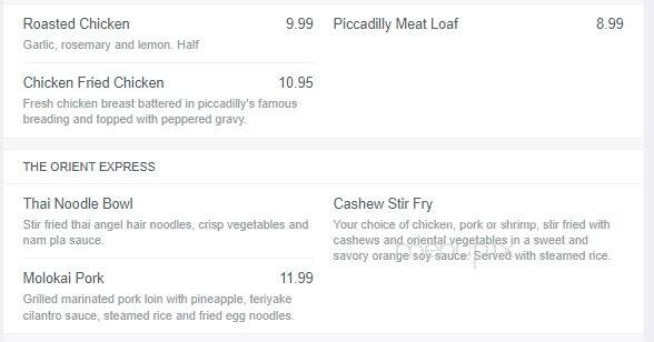 Piccadilly Cafeteria - Wichita, KS menu_pic