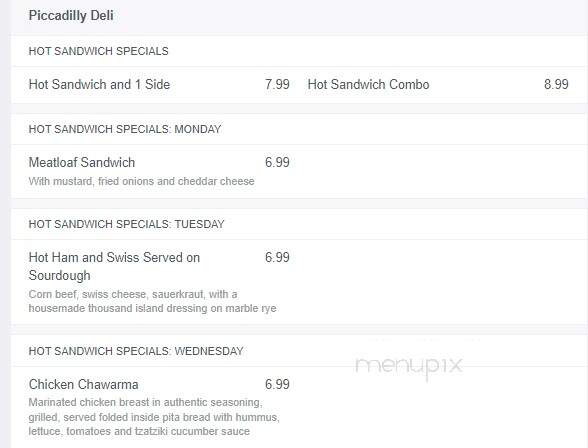Piccadilly Cafeteria - Wichita, KS menu_pic