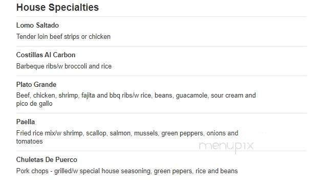 El Paisano - Gaithersburg, MD menu_pic