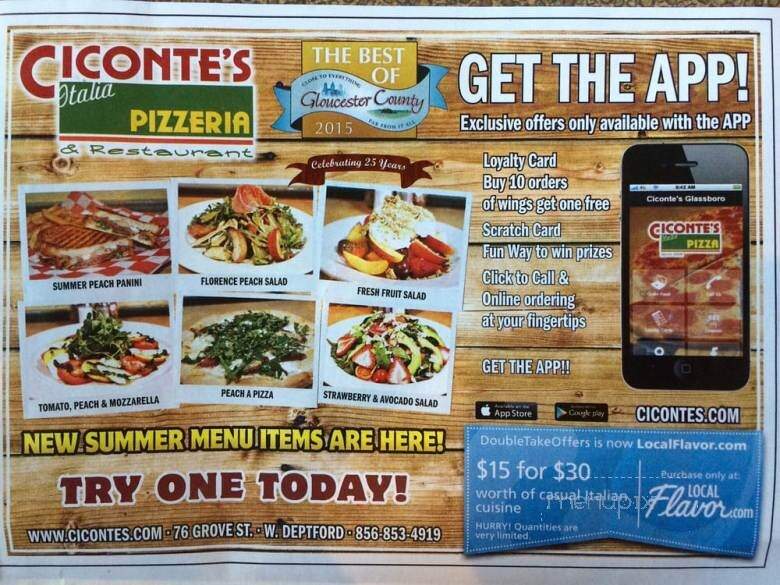 Ciconte's Italian Pizzeria - West Deptford, NJ menu_pic