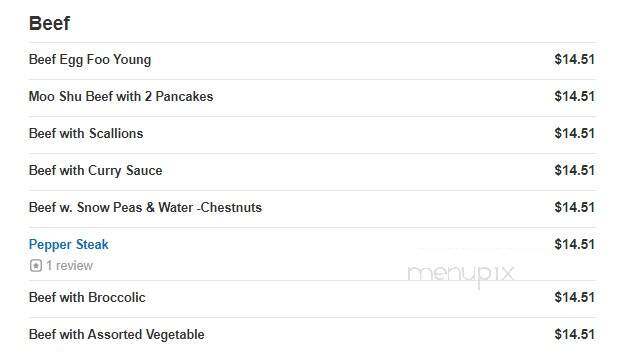 Chen's 22 - Springfield, NJ menu_pic