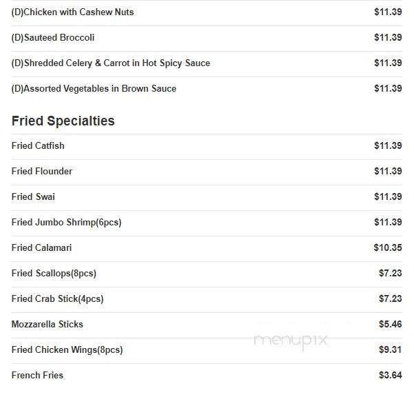 Chen's 22 - Springfield, NJ menu_pic