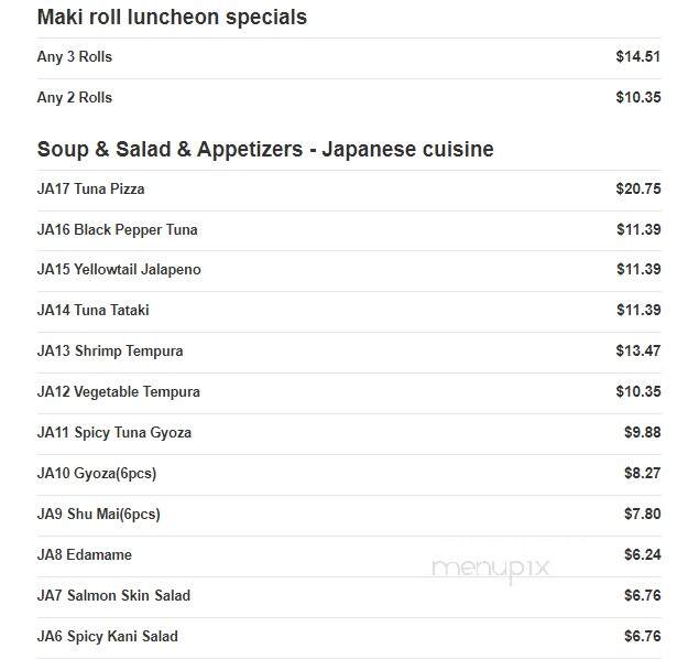 Chen's 22 - Springfield, NJ menu_pic