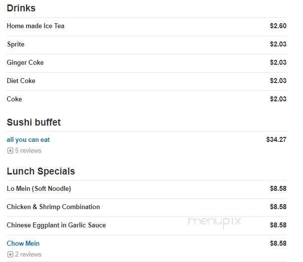 Chen's 22 - Springfield, NJ menu_pic