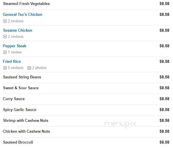 Chen's 22 - Springfield, NJ menu_pic
