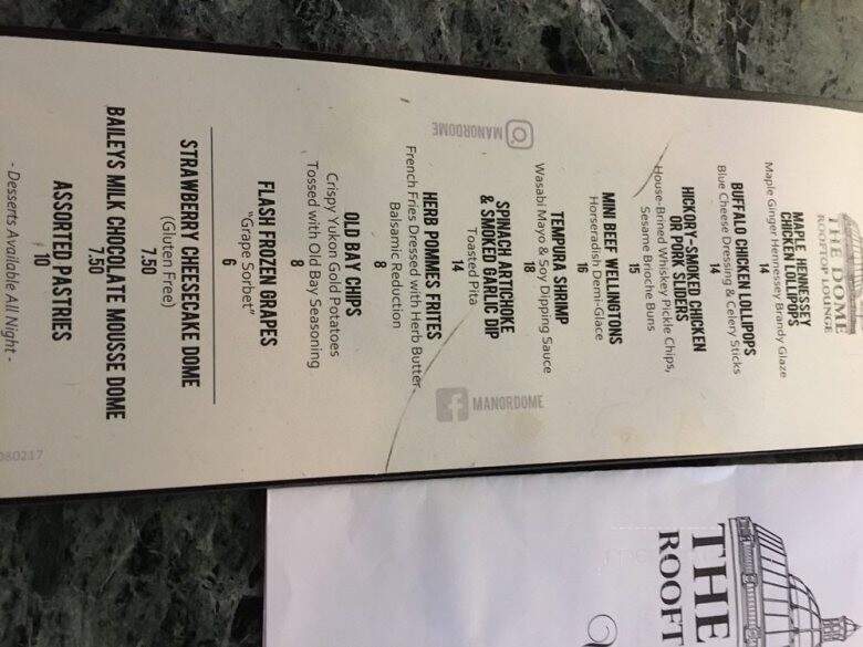 Manor - West Orange, NJ menu_pic
