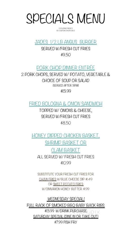 Jades Restaurant - Depew, NY menu_pic