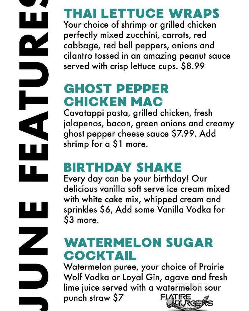 Flat Tire Burgers - Edmond, OK menu_pic