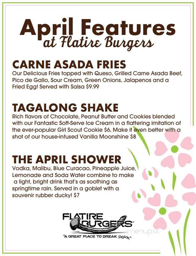 Flat Tire Burgers - Edmond, OK menu_pic