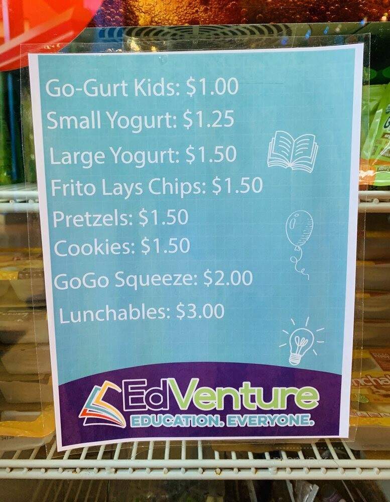 Edventure - Columbia, SC menu_pic