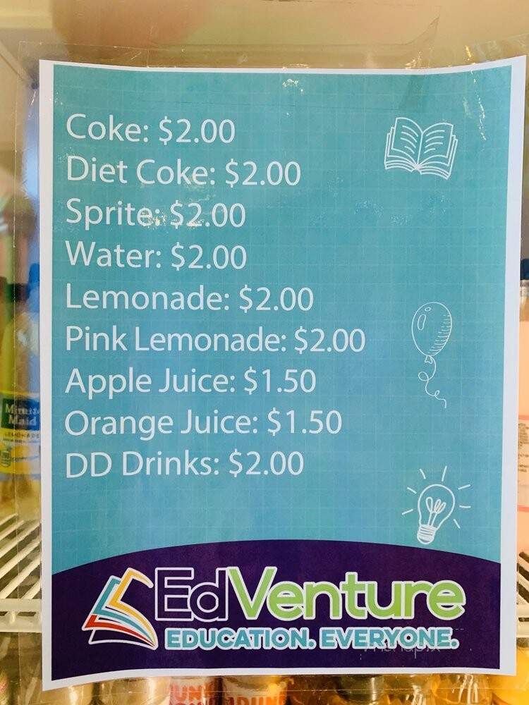 Edventure - Columbia, SC menu_pic