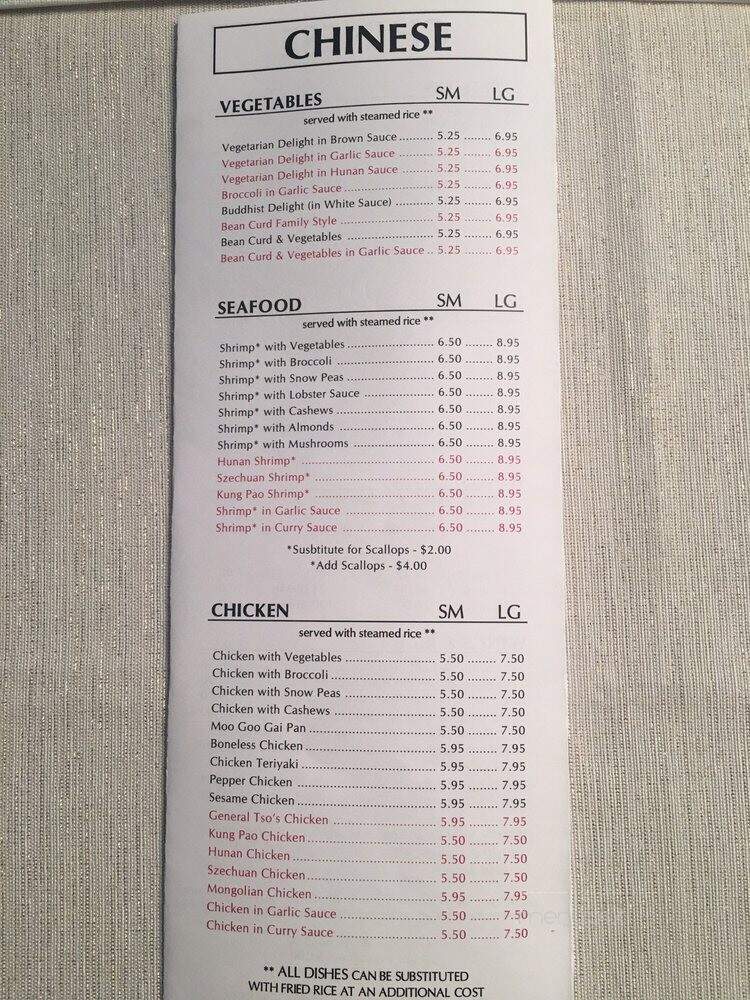Jin's Hibachi & Chinese - Columbia, SC menu_pic