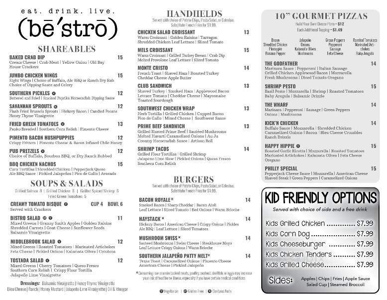 Byers Street Bistro - Staunton, VA menu_pic