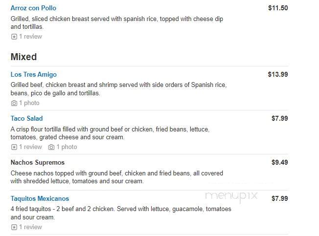 Rico's Mexican Restaurant - Midlothian, VA menu_pic
